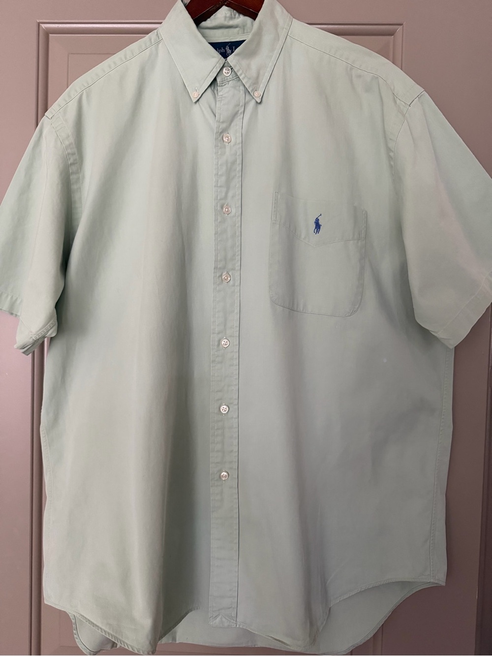 Ralph Lauren Short-Sleeve Button-Down Shirt in Light Mint
